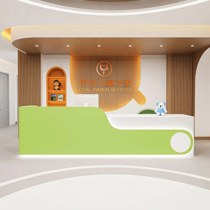 Hotel Conference Reception Desks White Luxury Lectern Modern Simple Commercial Reception Desks Front Mostrador Room Furniture