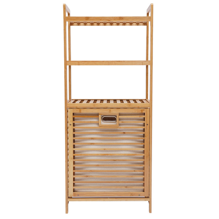 4 Tier Laundry Hamper Basket Laundry Room Shelves Hampers with Removable Baskets Laundry Sorter Bedroom Bathroom Storage Shelf