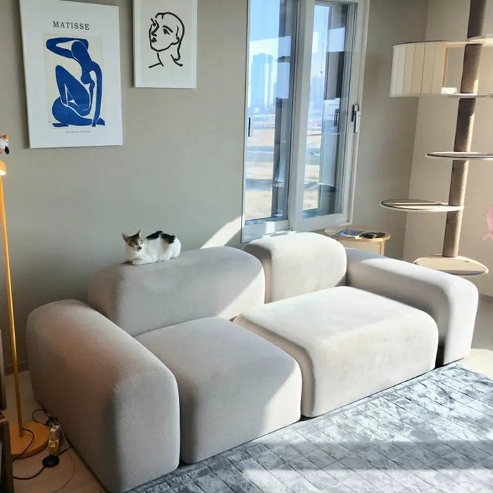 White Bed Living Room Sofas Convertible Modern Luxury Longue Sofas Lazy Corner Individual Fauteuil Salon Living Room Decoration