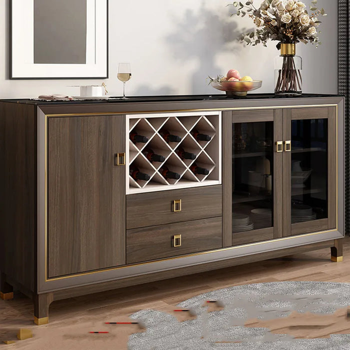 Nordic Display Sideboard Kitchen Glass Modern Chinese Rustic Console Accent Corner Sideboard Laden Vitrina Cocina Furniture HDH