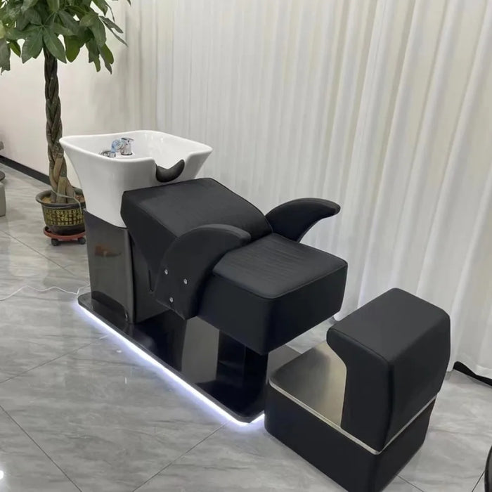 Barber Equipment Shampoo Chair Basin Relaxing Head Spa Bed Shampoo Chair Stylist Luxury Mobile Potable Relaxing Cadeiras Chairs