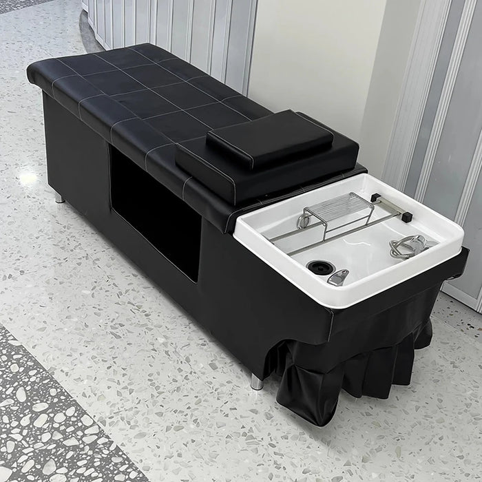 Hair Wash Sink Head Spa Bed Pillow Beauty Minimalistic Massage Shampo Chair Luxury Shower Massageador Salon Furniture LJ50SC