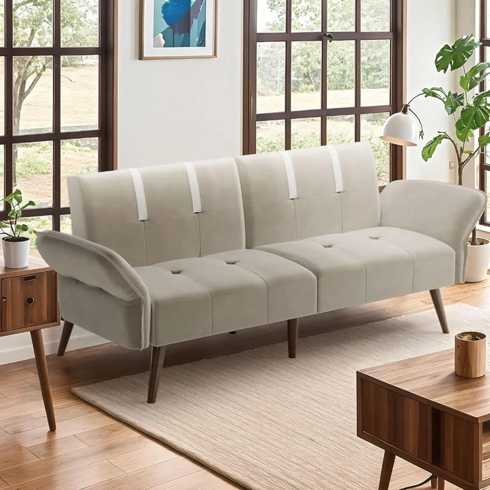 Futon Sofa Bed Modern Folding Sleeper Couch Bed for Living Room,Velvet Loveseat Sofa Couch Sofa cama for Apartments
