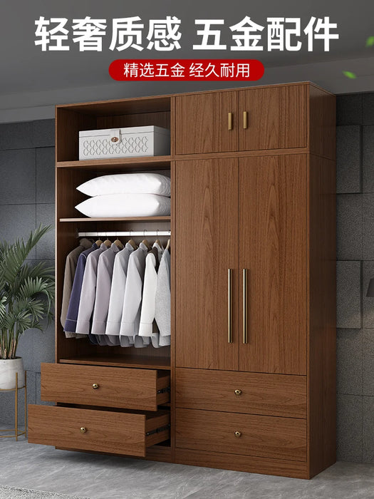 Wardrobe, household bedroom, flat door combination, coat cabinet, minimalist, solid wooden cabinet, storage cabinet