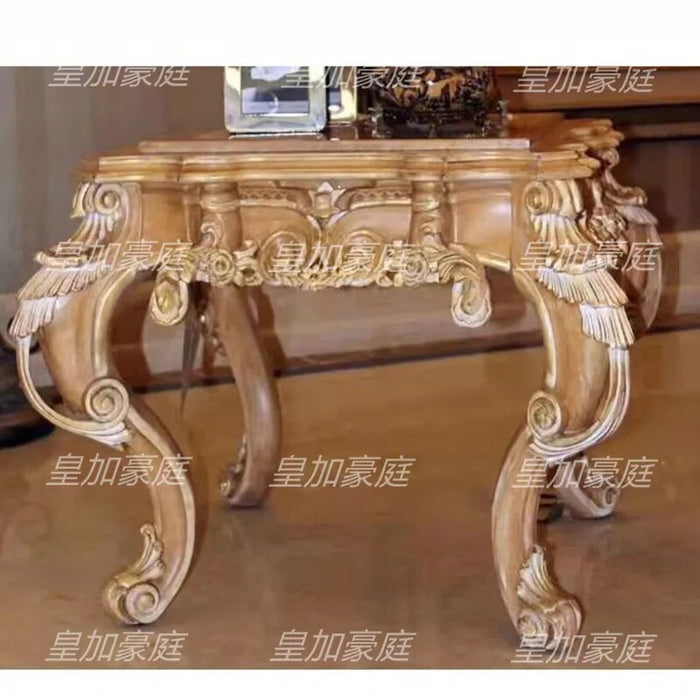 Modern Luxury European Style Hand Carved Solid Wood Sofa Set with Fabric Upholstery for Living Room and Villa Lounge Couch