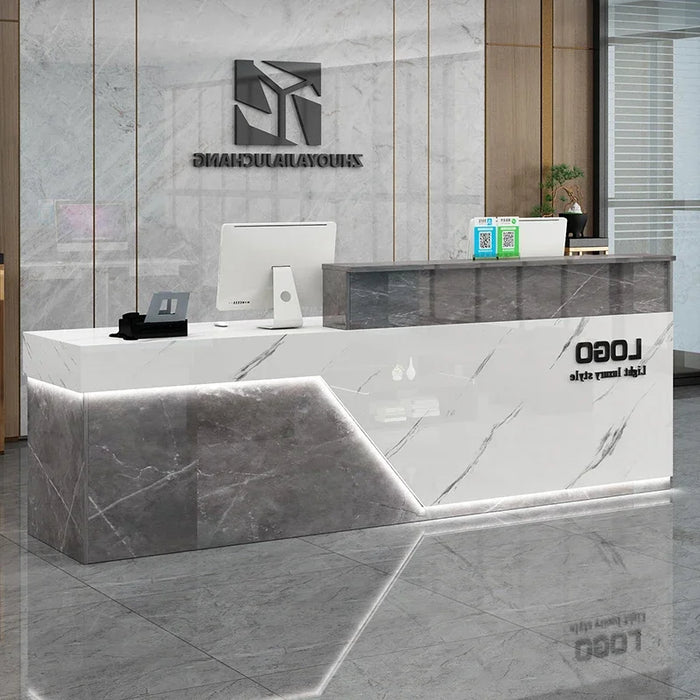 Cashier Office Reception Desk Front Counter Modern Simple Office Front Salon Reception Desk Hotel Comptoir Magasin Furniture