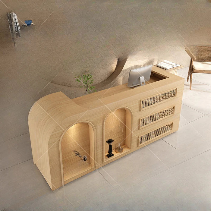 Luxury Reception Desks Wood Small Modern Office Study Spa Counter Reception Desks Vanity Silla De Escritorio Salon Furniture