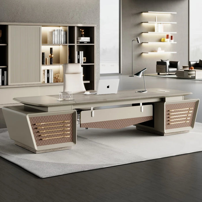 Modern Wood Office Desk Height Ergonomic Reception Executive Computer Desk Organizer Corner Mesa Escritorio Luxury Furniture