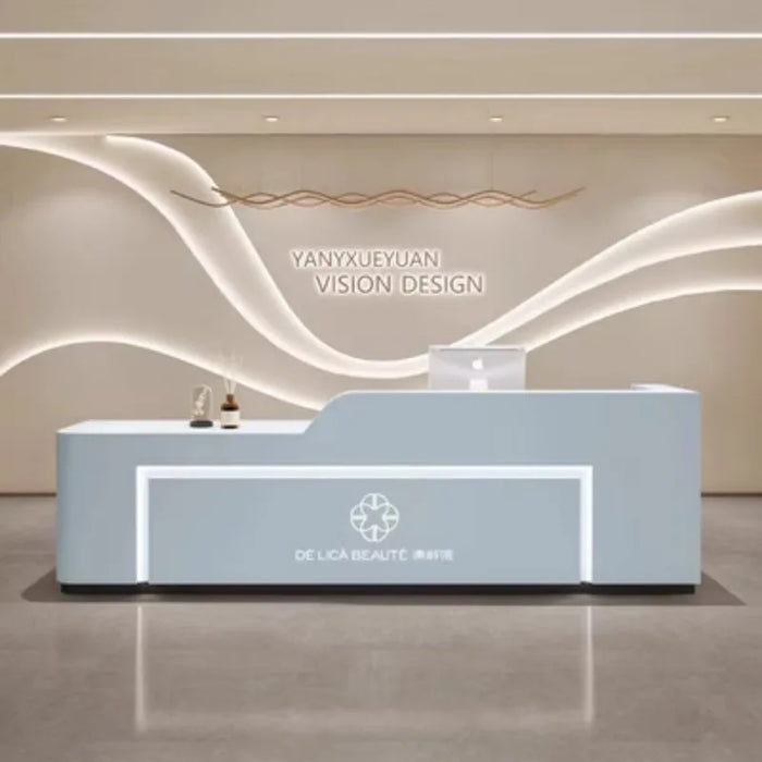 Luxury Modern Reception Desks Office Barbershop Mobile Bar Counter Checkout Register Conference Comptoir Caisse Bar Furniture