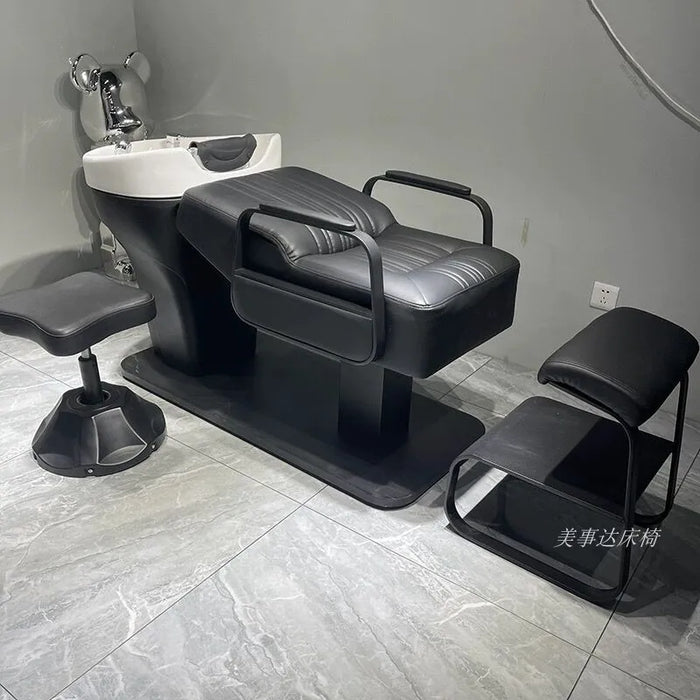 Lounge Stylist Hair Salon Chair Massage Luxury Barber Shop Head Spa Bed Water Therapy Lavacabezas Beauty Furniture LJ50SC