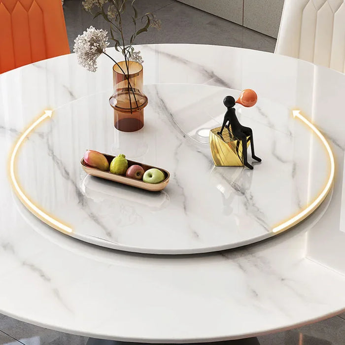 Modern Minimalist Living Dining Table Round Extendable Folding Luxury Dining Table Nordic Relaxing Mesa Comedor Home Furniture