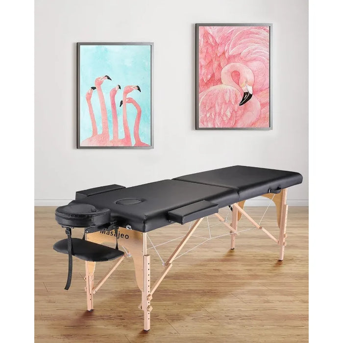 Professional Massage Table Portable Massage Bed for Spa Salon Tattoo Esthetician Lash Reiki, Adjustable Height 84" Long & 500