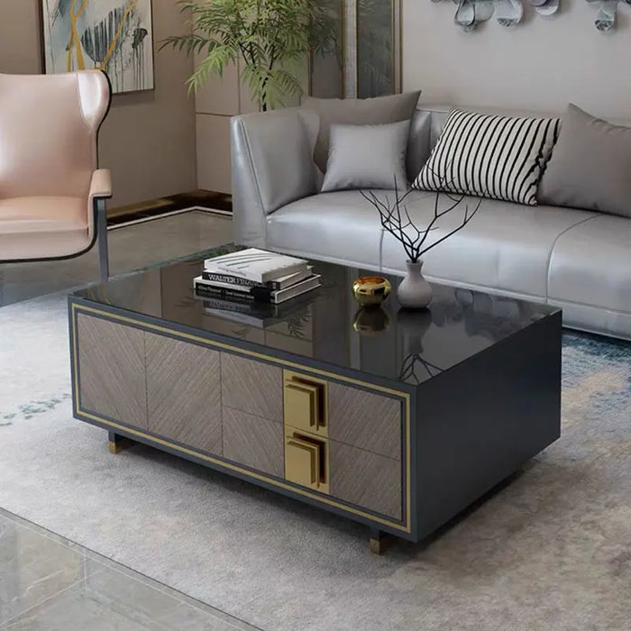 Console Light Luxury Tv Cabinet Coffee Table Combination Modern Minimalist Slate Floor Cabinet Small Living Room Furniture