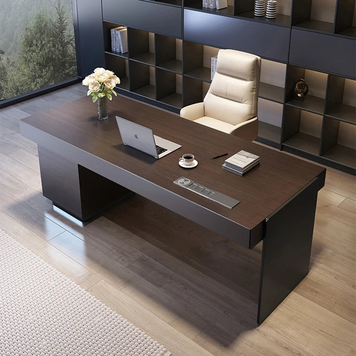 Storage Computer Workbench Black Executive Drawers Desktop Office Desks Standing Reception Scrivania Cameretta Office Furniture