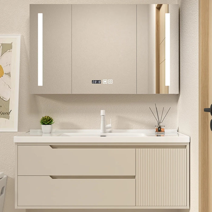 Drawer Narrow Bathroom Cabinet Integrated Ceramic Basin Oak Bathroom Cabinet Sink Washbasin Gabinete Toilet Furniture YX50BC