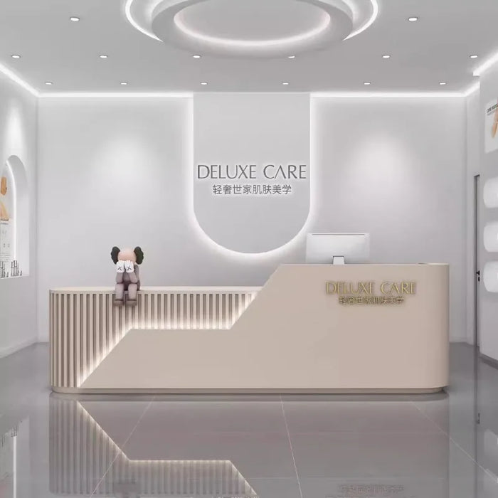 Modern Gym Reception Desk Barbershop Advisory Conference Reception Desk Commercial Display Shelf Recepcion Mostrador Furniture