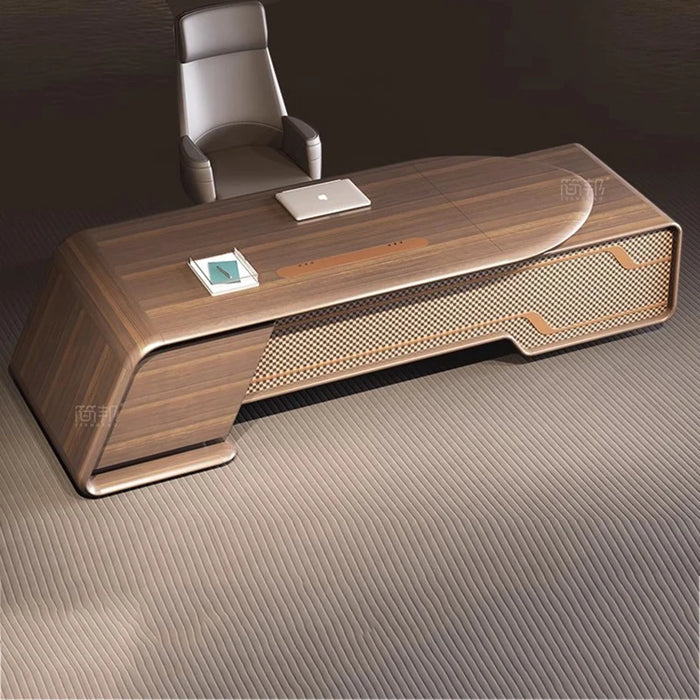Luxury Italian Table Corner Storage Modern Standing Boss Desk Storage Executive Scrivanie Per Computer Office Furniture