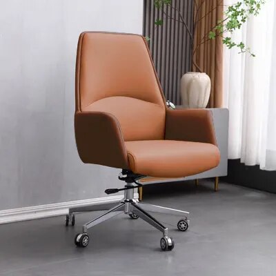 Leather Makeup Computer Office Chair Waiting Vanity Bedroom Floor Chair Beauty Barber Leisure Silla De Oficina Office Supplies