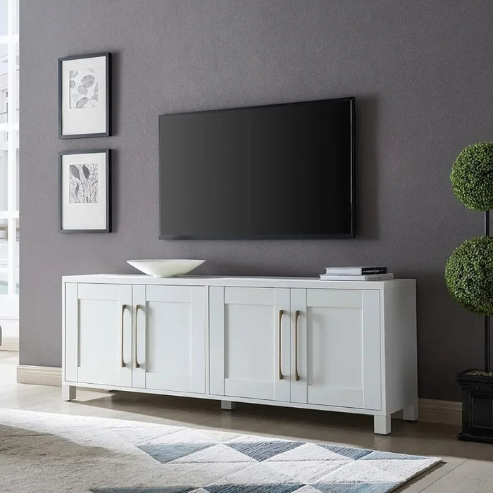 TV cabinet, for white up to 80 inches, living room TV stand, white