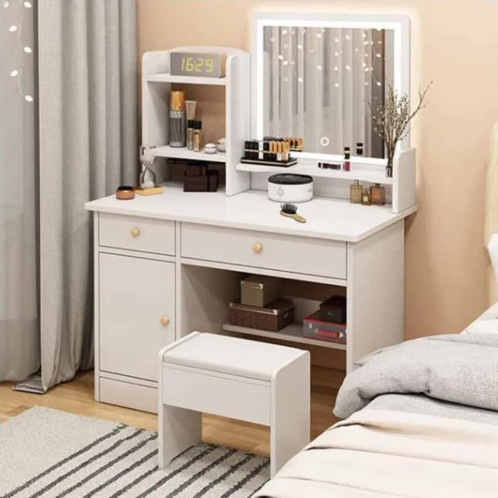 Led Lights Dressing Table Mirrors Women Modern Wooden Dresser Organizers Storage Meuble De Rangement Furniture Comfortable