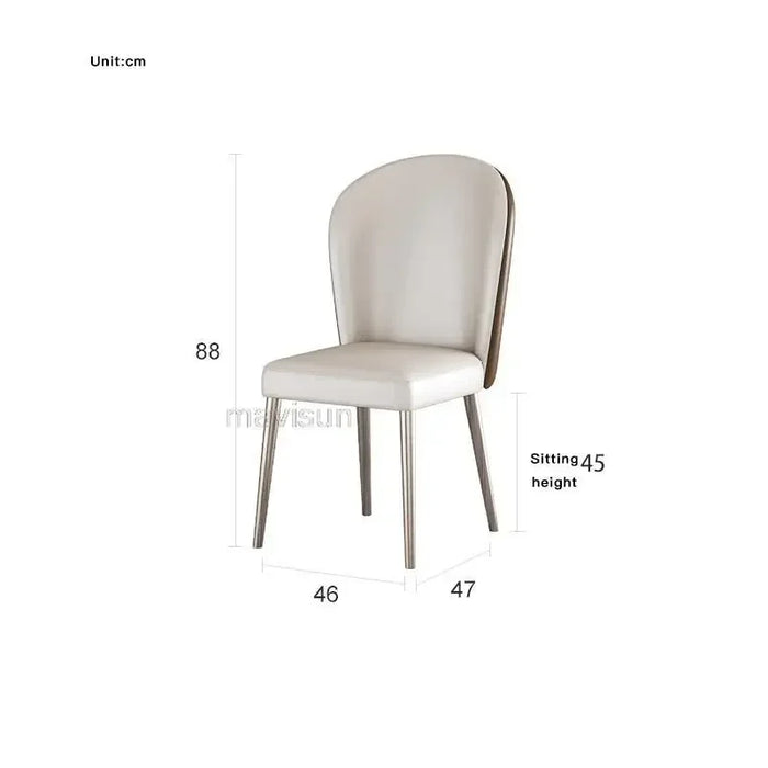 Bright Rock Board Dining Table With 4 Chairs Modern Minimalist Light Luxury Kitchen Furniture Set Rectangular Salon Table