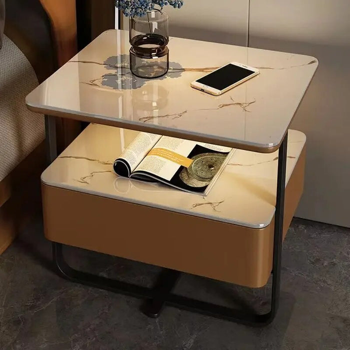 Charging Smart Bedside Tables Storage Coffee Nordic Bedside Tables Small Narrow Makeup Comodini Library Furniture HY50BT