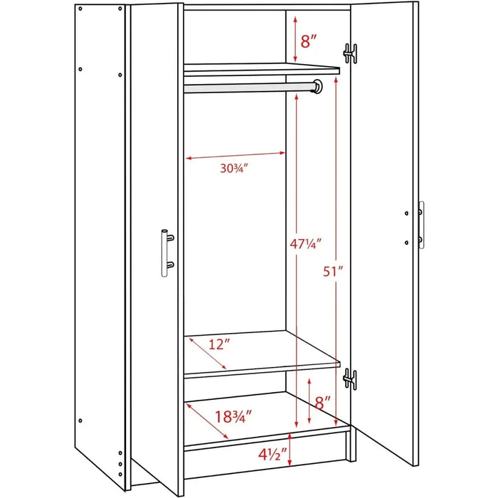 Linen Cabinet Wardrobe Brown Storage Cabinet Armoire freight Free Bedroom Furniture Home