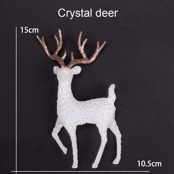 2/1PCS Gold Deer Statue Reindeer Figurines Plastic Elk Sculpture Living Room Luxury Home Christmas Decoration Tabletop Ornaments