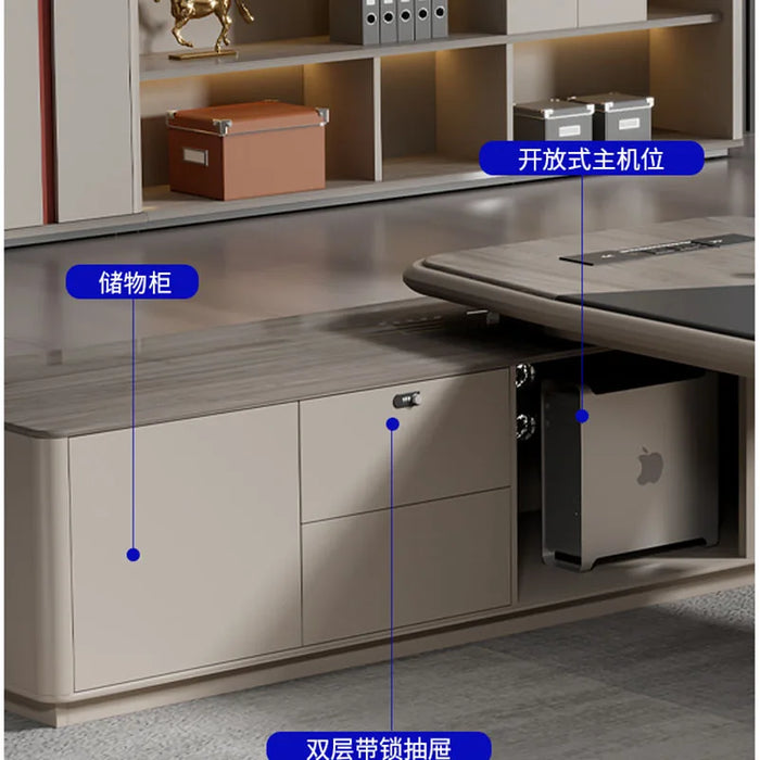 Office Table Study Desk Writing Executive Student L Shape Desk Electric Moder Work Scrivanie Per Computer Furniture Desk