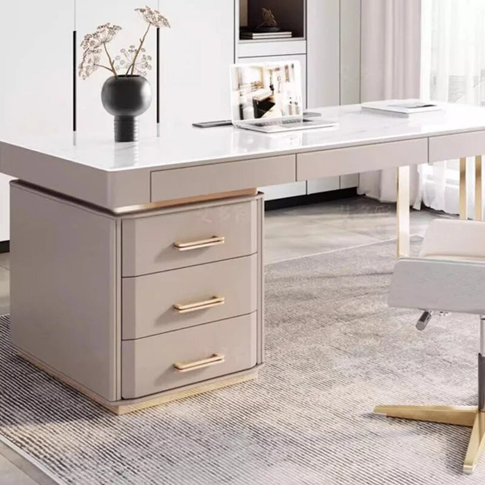 Free Shipping Office Desks Luxury Modern Drawers Conference Office Desks White European Scrivania Con Cassetti Home Furnitures