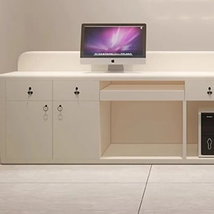 Office Table Reception Desks Mobile White Lectern Information Modern Simple Reception Desks Hotel Mostrador De Tienda Furniture