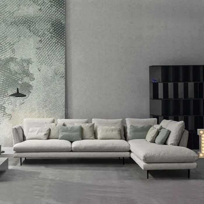 Northern European Relaxing Fabric Sofa Lazy Modern Living Room Furniture Sofa Bed Set Classic Reclining Long Chair For Leisure