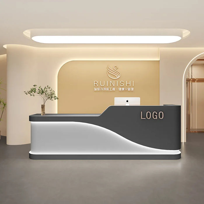 Shop Podium Reception Desk Cash Beauty Salon White Barbershop Simple Reception Desk Supermarket Comptoir Caisse Bar Furniture