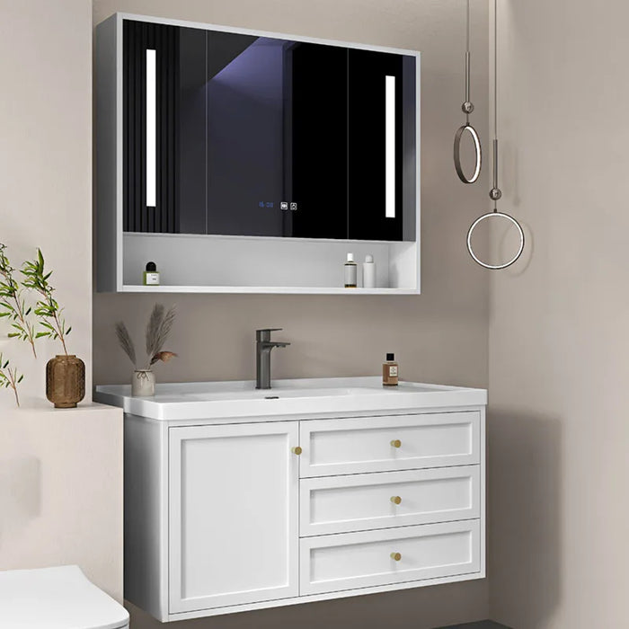 New Ceramic Integrated Bathroom Cabinet Basin Oak Sink Washbasin Bathroom Cabinet Combination Gabinete Toilet Furniture YX50BC
