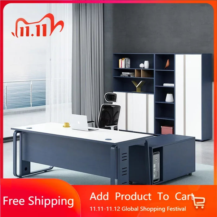 Reception Executive Office Desks Corner Standing Modern Desktop Office Desks Luxury Drawers Mesa Escritorio Furniture WJ25XP