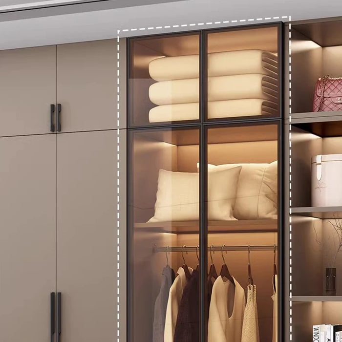 White Minimalist Closet Modular Nordic Hotel Living Room Unique Wardrobe Closet Indoor Wood Meuble Chambre Bedroom Furniture