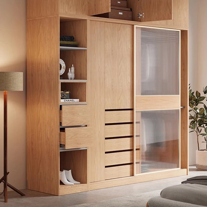 Minimalist Wardrobe Korean Upgrade Floor Stand Multifunctional Shelves Drying Rack Closet Organizer Kledingkast Home Furniture