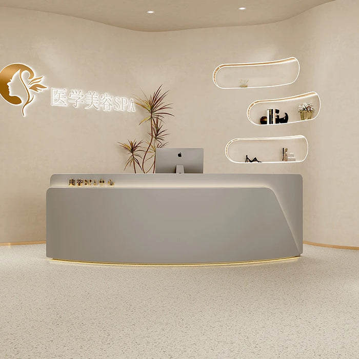 Podium Stand Church Front Desk Reception Counter Office Desk Luxury Cafe Counter Checkout Theke Rezeption Beauty Salon Furniture