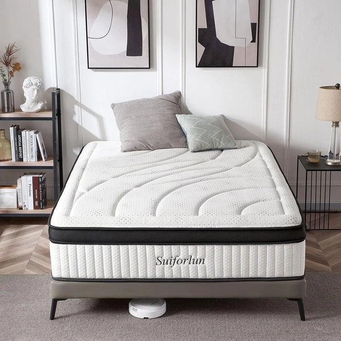 California King Mattress, 14 In Euro Top Cooling Gel Memory Foam wi 7 Premium Layers, Zone Support & Pressure Relief, 72"*84”