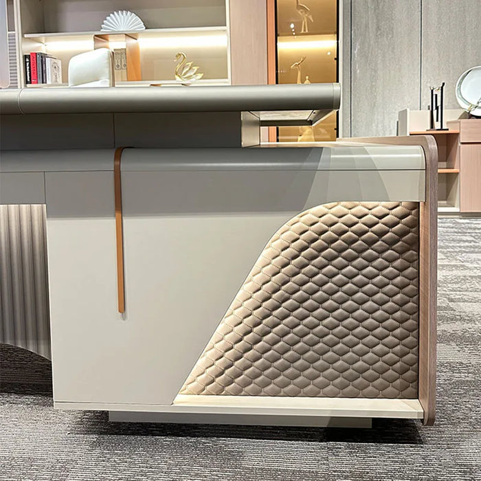 Luxury Reception Office Desk Computer Monitor Corner Organizer Writing Office Desk Meeting Bureau Meuble Italian Furniture