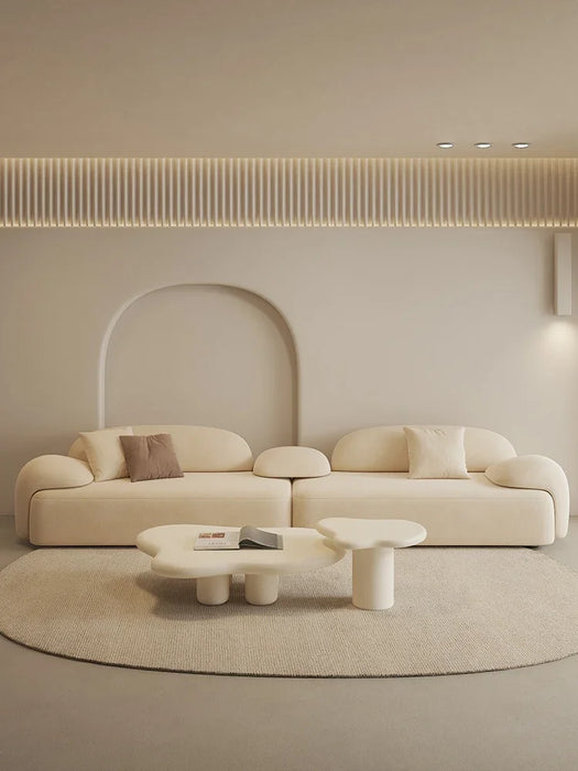 Jiji Cream Style Fabric Sofa Combination Modern Living Room Home