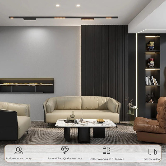 Office sofa simple modern coffee table combination set business reception three-seater meeting waiting for rest