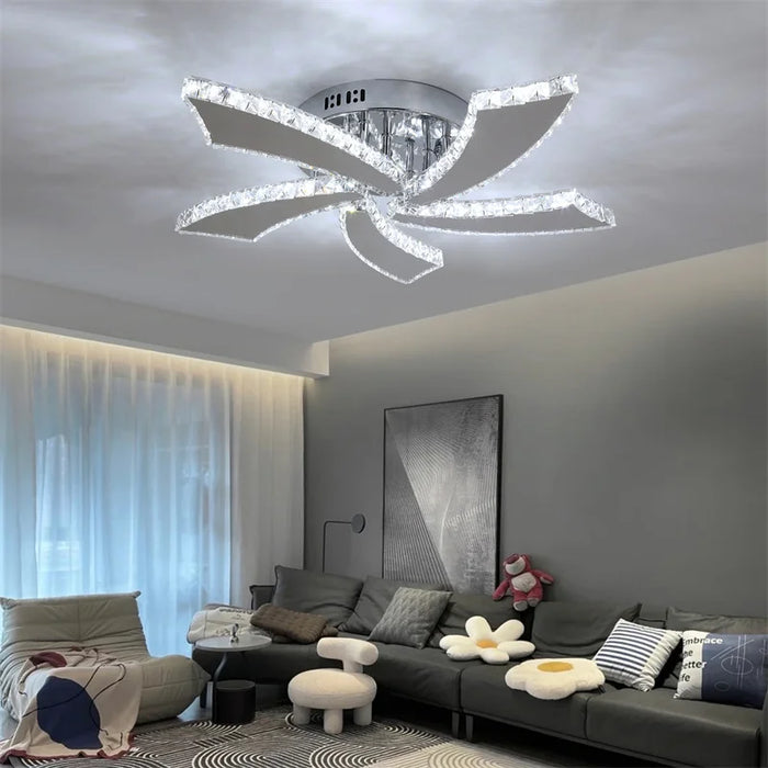 Modern Crystal Led Chandeliers For Ceiling Stainless Steel Lustres For Kitchen Luminarias Fixtures HangingPlafonier Lamp Bedroom