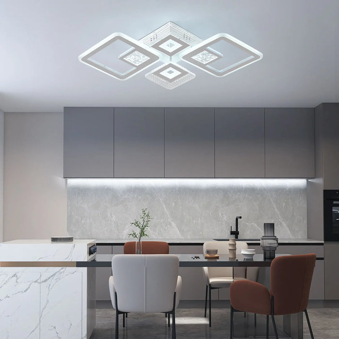 Modern Ceiling Light LED Nordic Flush Mount Lamp Hall Chandelier Living Room Lighting Fixture Room Decor Light Kitchen Square