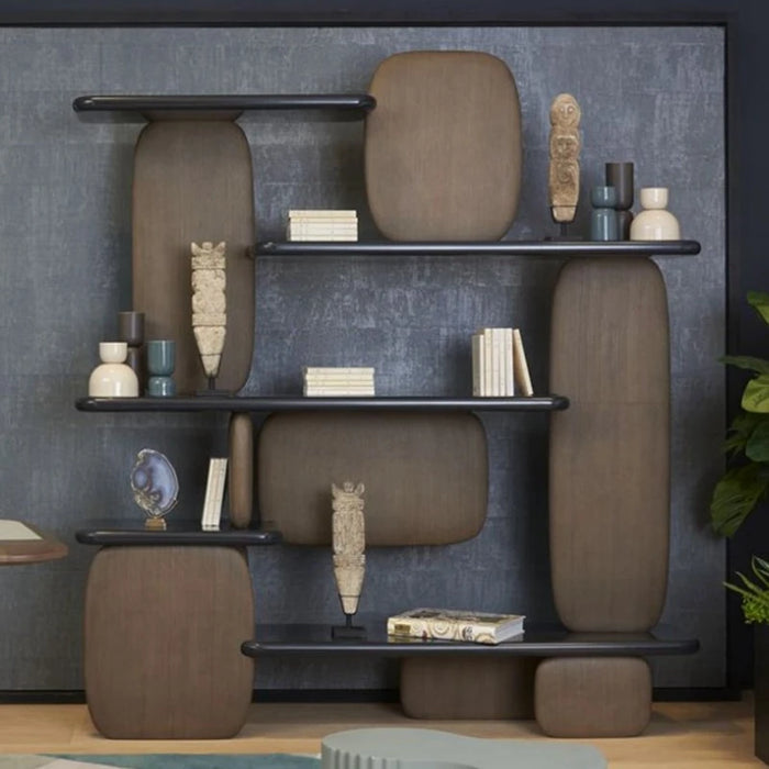 Bookcase Simple Modern Retro Italian Style Minimalist Bookshelf Display Stand