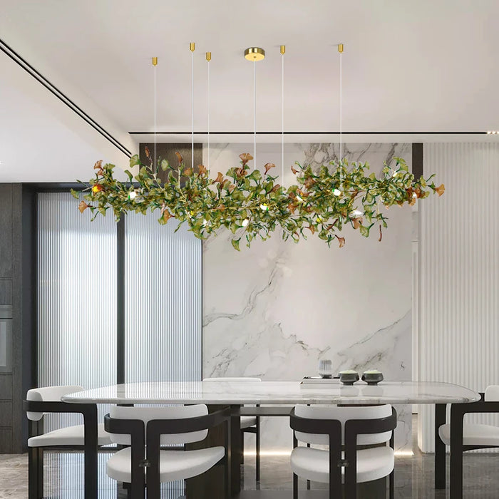 Modern Gingko Chandelier Custom Lights Luxury Glass Chandelier Suitable For Dining Room Living Room Villa Home Decor Gloss