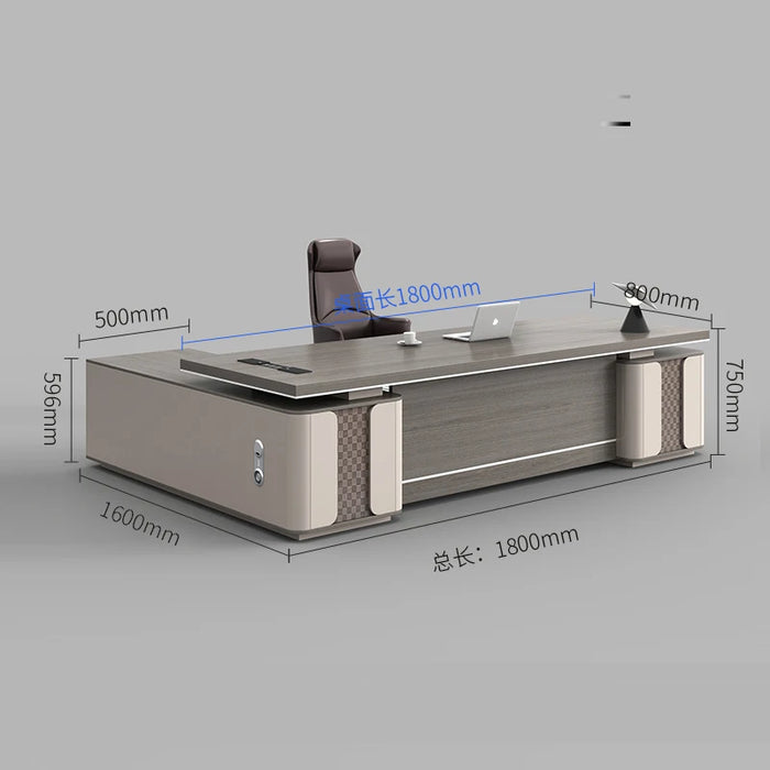Boss Desk Simple Modern Combination Executive Desks And Chairs Manager Office Furniture Luxurious Office Desk Light Luxurious