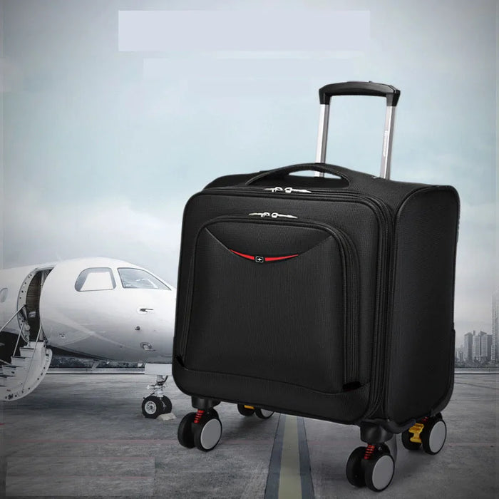 18 Inch Travel Carry-on Soft Canvas Mini Suitcase With Wheels Trolley Rolling Laptop Luggage Bag Boarding Cabin Free Shipping