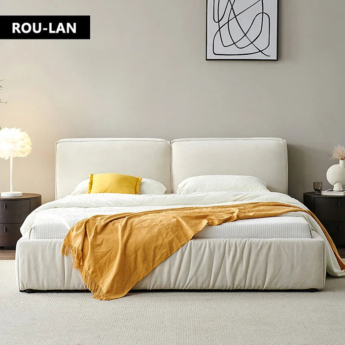Modern Minimalist Soft Bed Leather Bed High-end Modern Leather Master Bedroom Light Luxury Double Bed