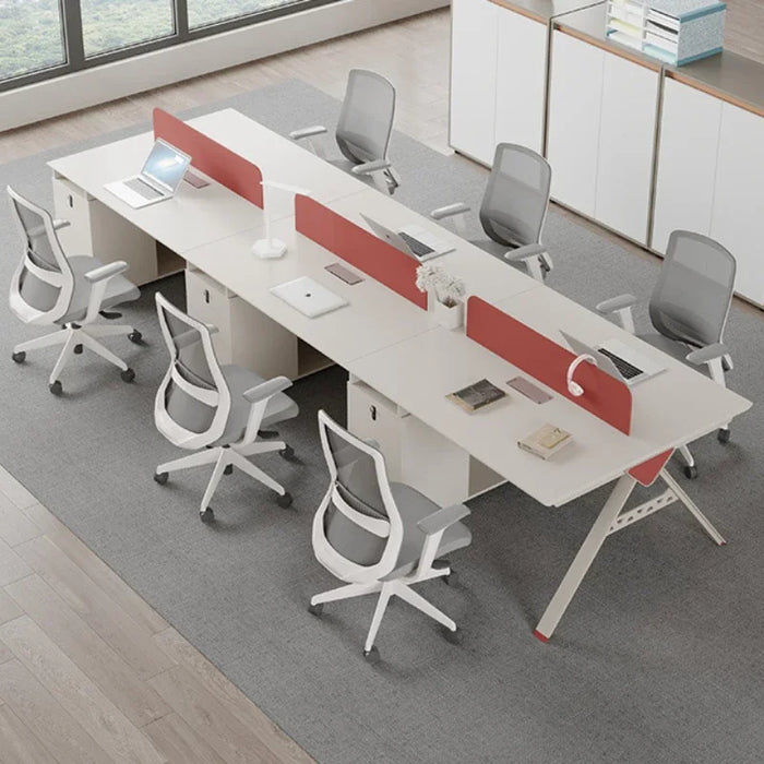 Employee Employee Office Desk Simplicity Modern Multiple Seats Screen Station Office Desk Bureau Meuble Working Equipment QF50OD